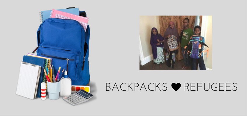 Backpacks for refugees
